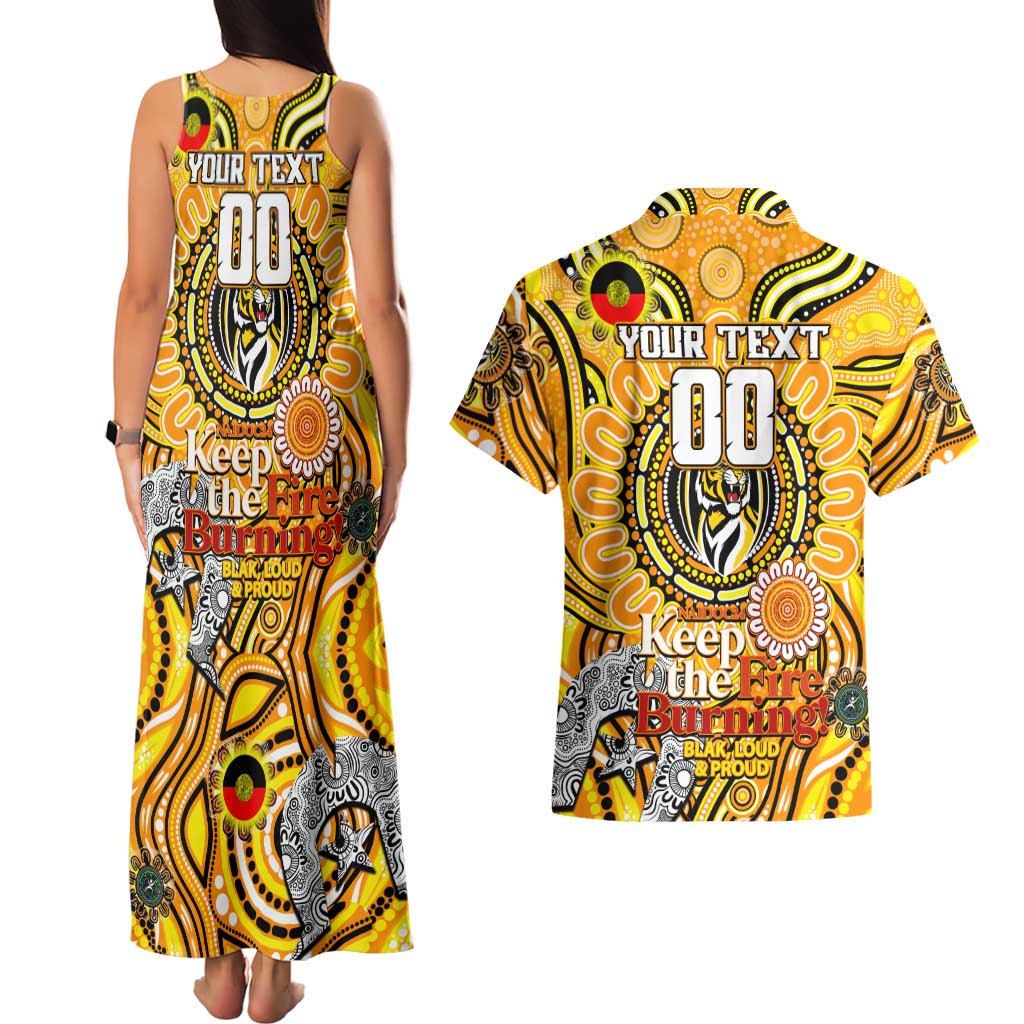 Custom Richmond Tiger NAIDOC Week 2024 Couples Matching Tank Maxi Dress and Hawaiian Shirt Mascot Football
