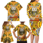 Custom Richmond Tiger NAIDOC Week 2024 Family Matching Long Sleeve Bodycon Dress and Hawaiian Shirt Mascot Football
