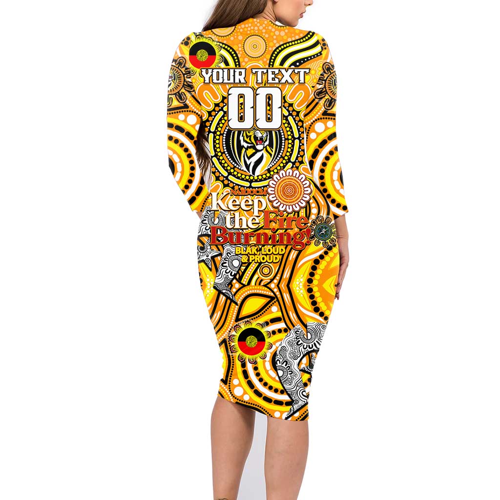 Custom Richmond Tiger NAIDOC Week 2024 Family Matching Long Sleeve Bodycon Dress and Hawaiian Shirt Mascot Football