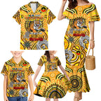 Custom Richmond Tiger NAIDOC Week 2024 Family Matching Mermaid Dress and Hawaiian Shirt Mascot Football