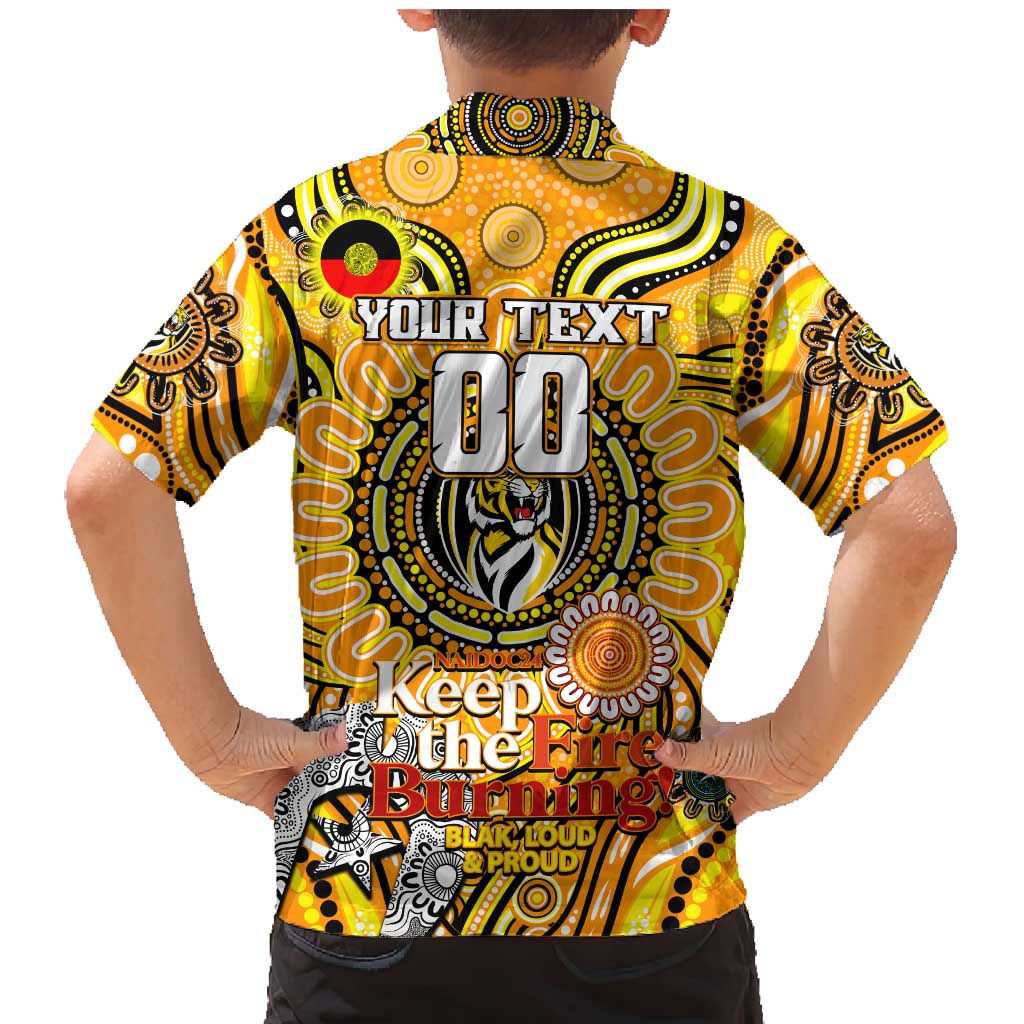 Custom Richmond Tiger NAIDOC Week 2024 Family Matching Mermaid Dress and Hawaiian Shirt Mascot Football