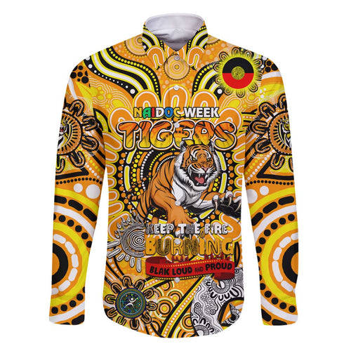 Custom Richmond Tiger NAIDOC Week 2024 Family Matching Off Shoulder Short Dress and Hawaiian Shirt Mascot Football