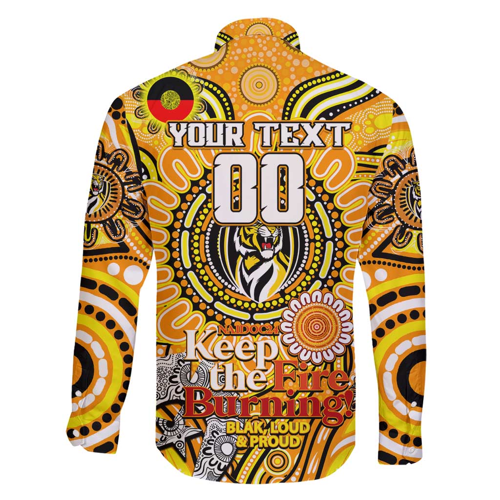 Custom Richmond Tiger NAIDOC Week 2024 Family Matching Short Sleeve Bodycon Dress and Hawaiian Shirt Mascot Football