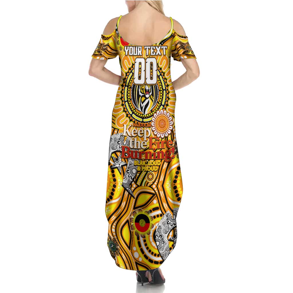 Custom Richmond Tiger NAIDOC Week 2024 Family Matching Summer Maxi Dress and Hawaiian Shirt Mascot Football