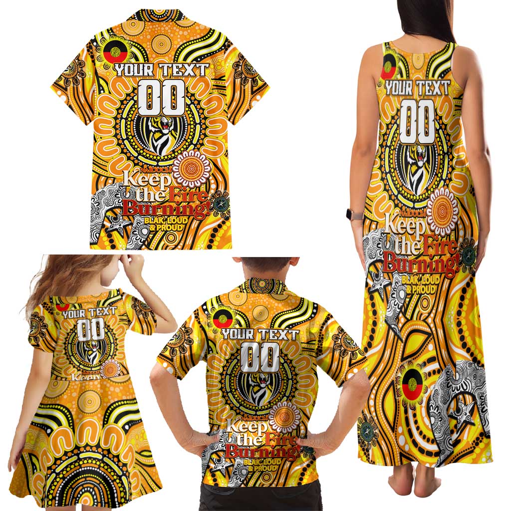 Custom Richmond Tiger NAIDOC Week 2024 Family Matching Tank Maxi Dress and Hawaiian Shirt Mascot Football