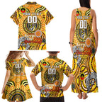 Custom Richmond Tiger NAIDOC Week 2024 Family Matching Tank Maxi Dress and Hawaiian Shirt Mascot Football