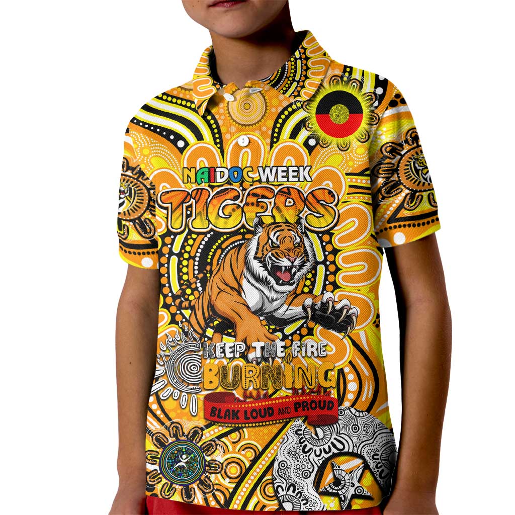 Custom Richmond Tiger NAIDOC Week 2024 Kid Polo Shirt Mascot Football