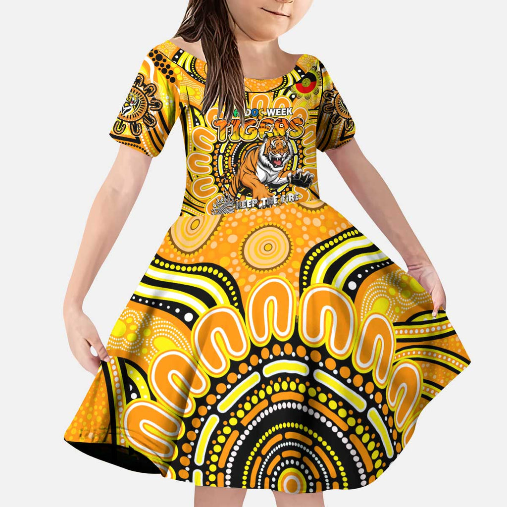 Custom Richmond Tiger NAIDOC Week 2024 Kid Short Sleeve Dress Mascot Football