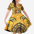 Custom Richmond Tiger NAIDOC Week 2024 Kid Short Sleeve Dress Mascot Football