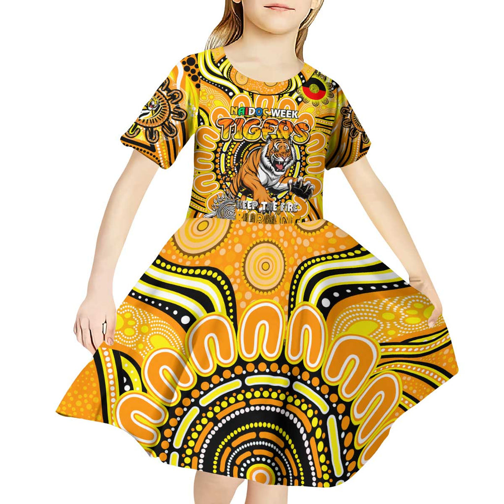 Custom Richmond Tiger NAIDOC Week 2024 Kid Short Sleeve Dress Mascot Football