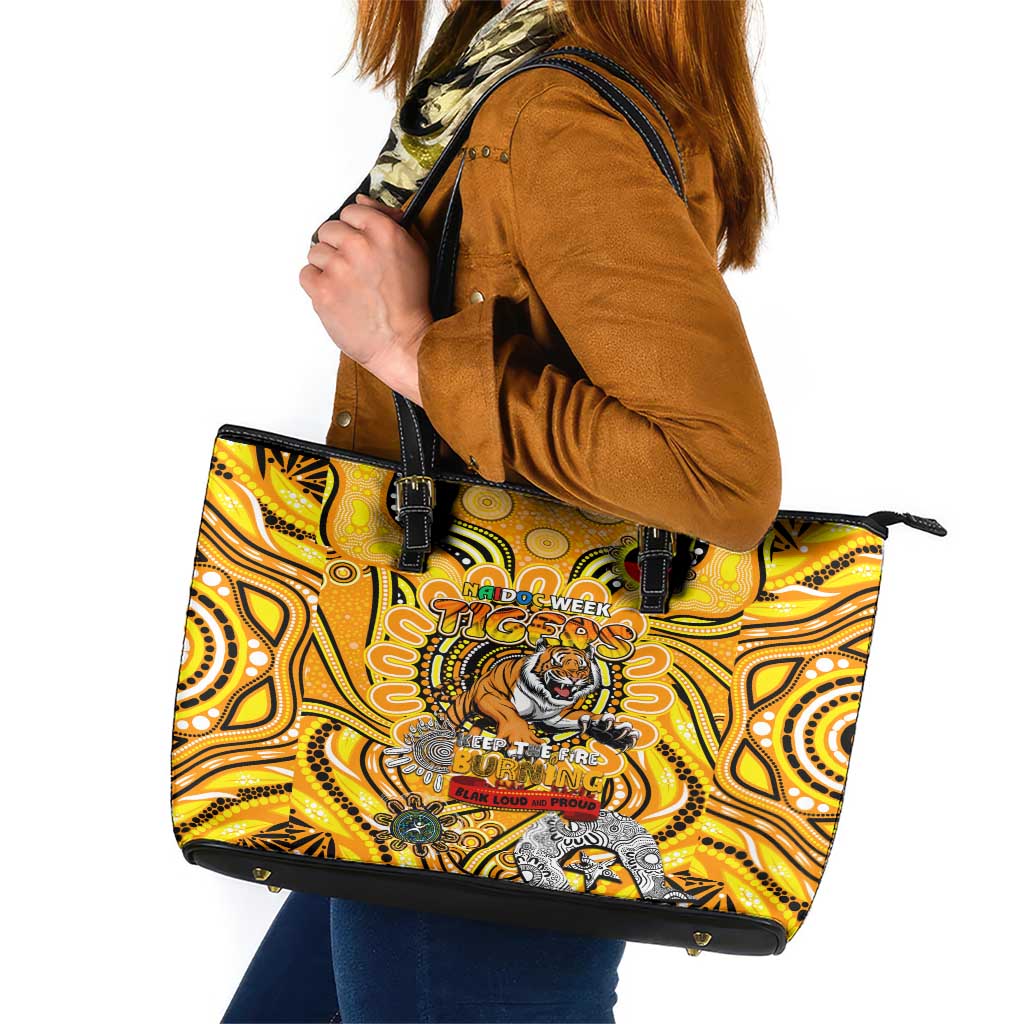 Richmond Tiger NAIDOC Week 2024 Leather Tote Bag Mascot Football
