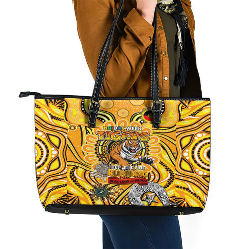 Richmond Tiger NAIDOC Week 2024 Leather Tote Bag Mascot Football