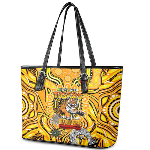 Richmond Tiger NAIDOC Week 2024 Leather Tote Bag Mascot Football