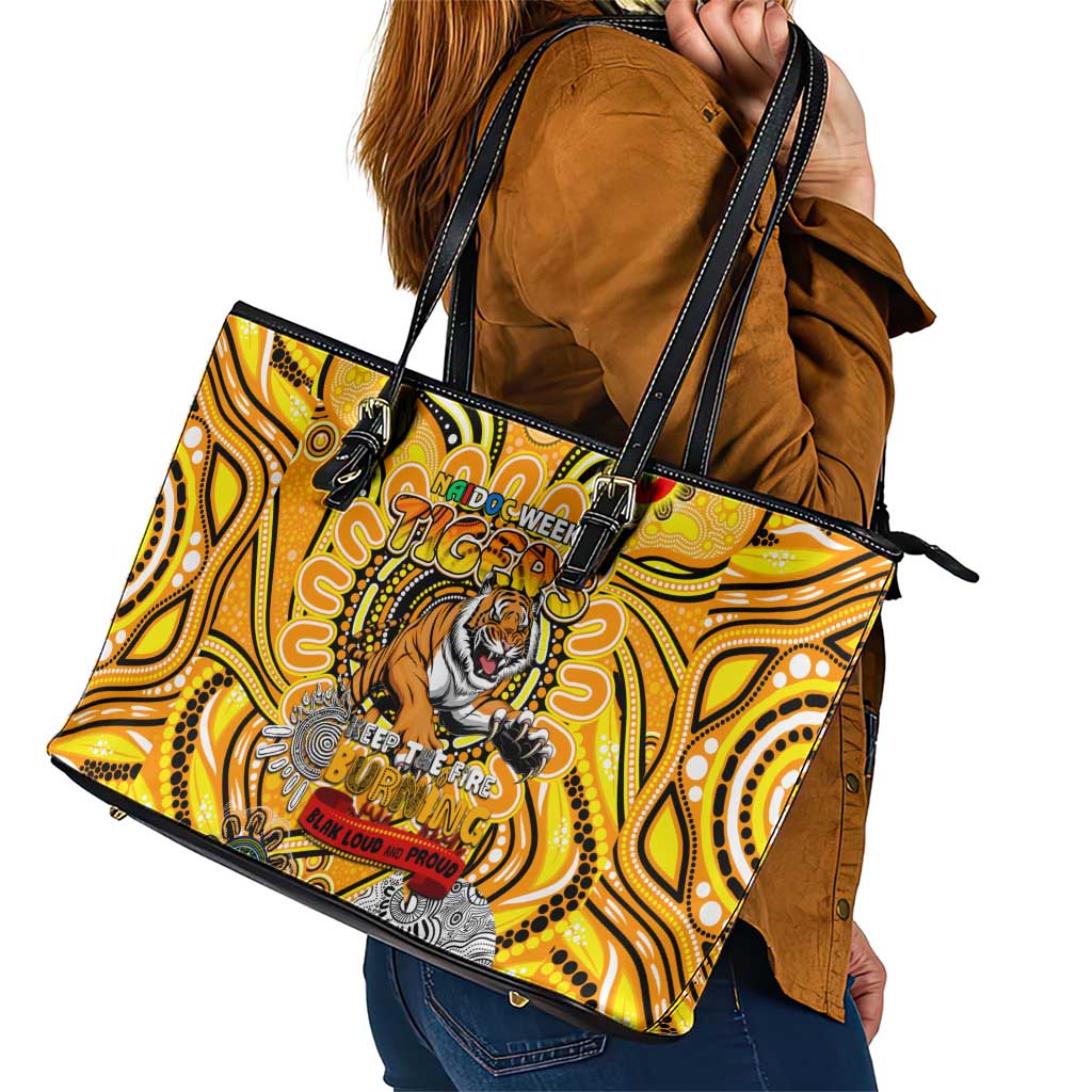 Richmond Tiger NAIDOC Week 2024 Leather Tote Bag Mascot Football