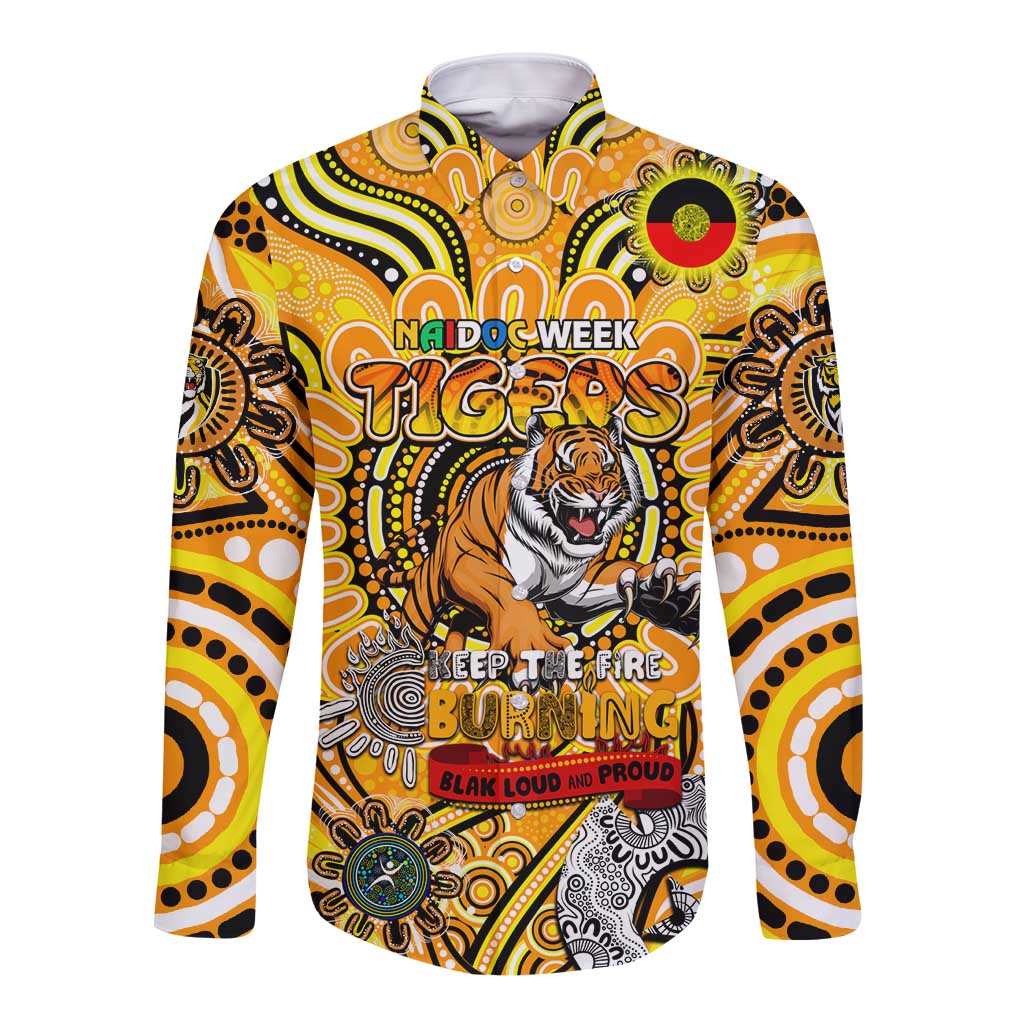 Custom Richmond Tiger NAIDOC Week 2024 Long Sleeve Button Shirt Mascot Football