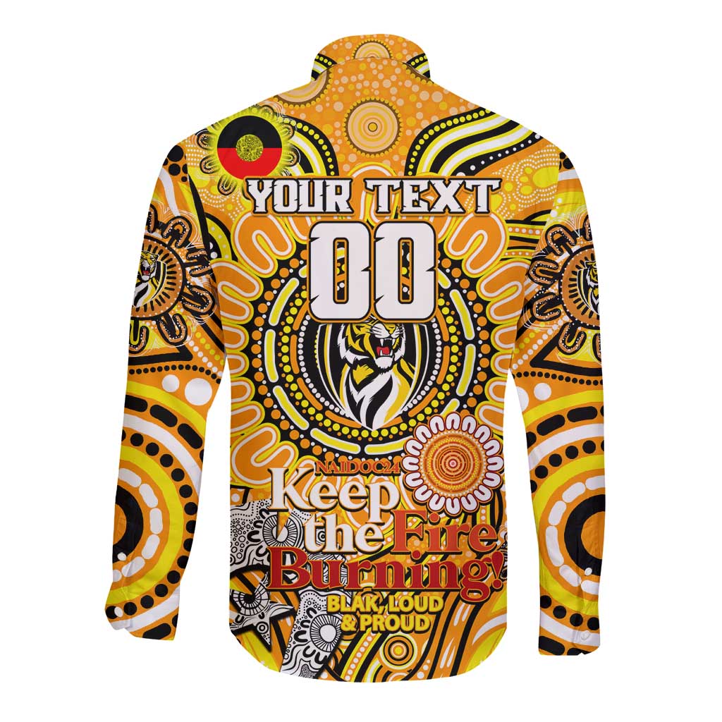 Custom Richmond Tiger NAIDOC Week 2024 Long Sleeve Button Shirt Mascot Football