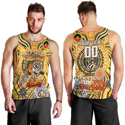Custom Richmond Tiger NAIDOC Week 2024 Men Tank Top Mascot Football