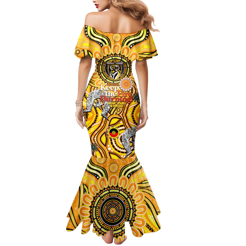 Custom Richmond Tiger NAIDOC Week 2024 Mermaid Dress Mascot Football