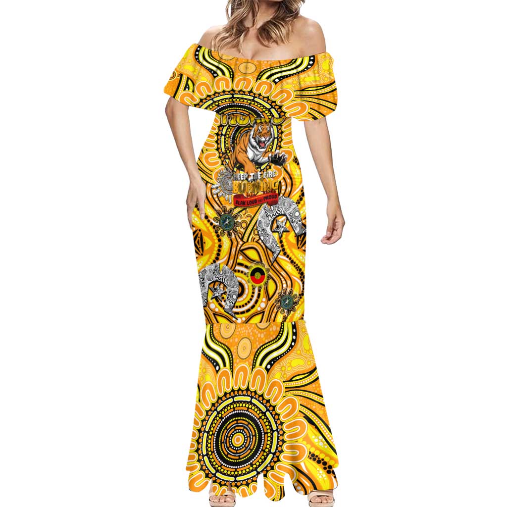Custom Richmond Tiger NAIDOC Week 2024 Mermaid Dress Mascot Football