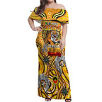Custom Richmond Tiger NAIDOC Week 2024 Off Shoulder Maxi Dress Mascot Football