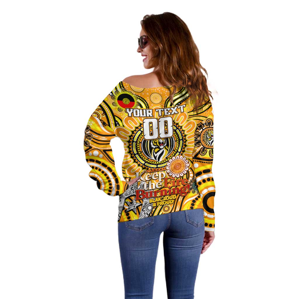 Custom Richmond Tiger NAIDOC Week 2024 Off Shoulder Sweater Mascot Football