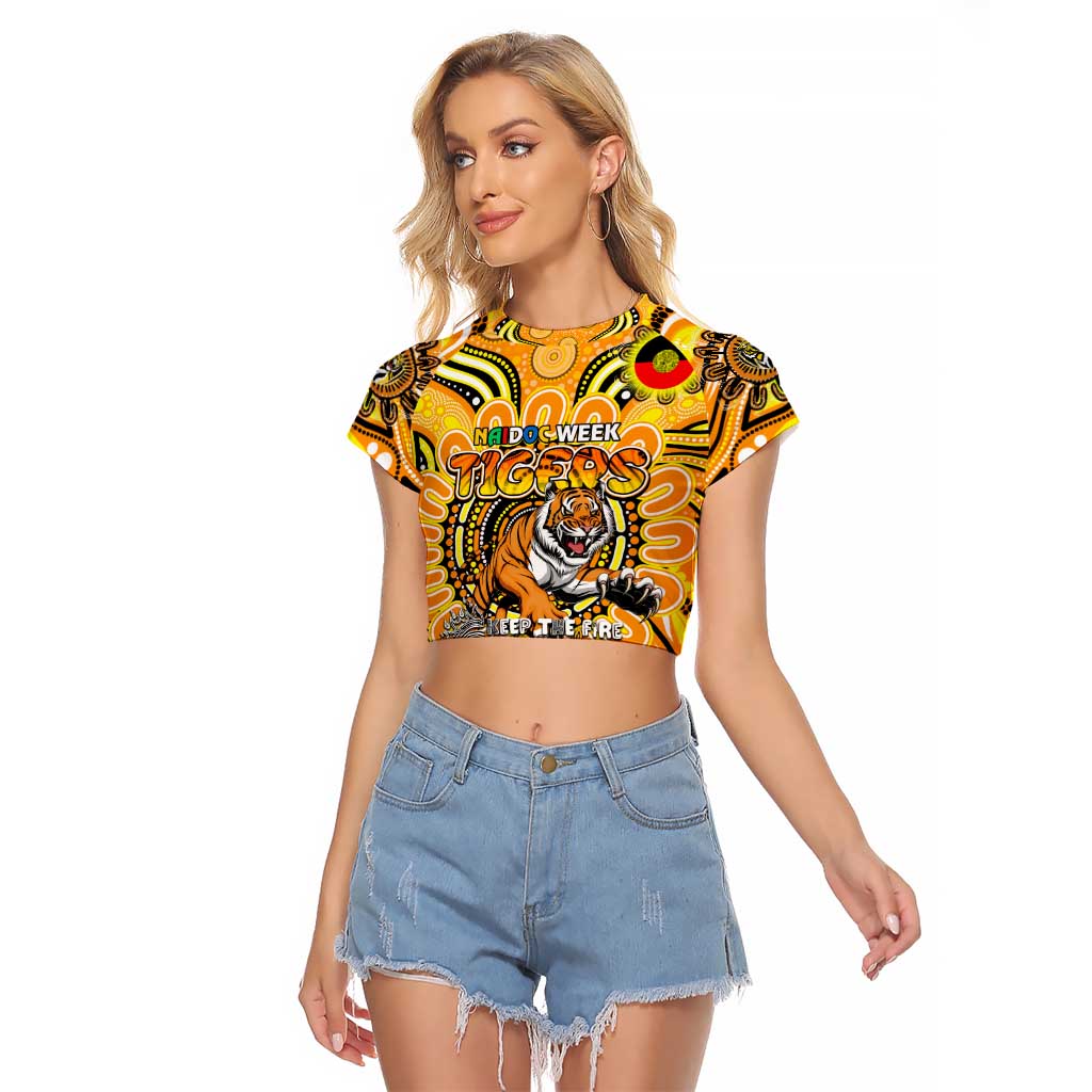 Custom Richmond Tiger NAIDOC Week 2024 Raglan Cropped T Shirt Mascot Football