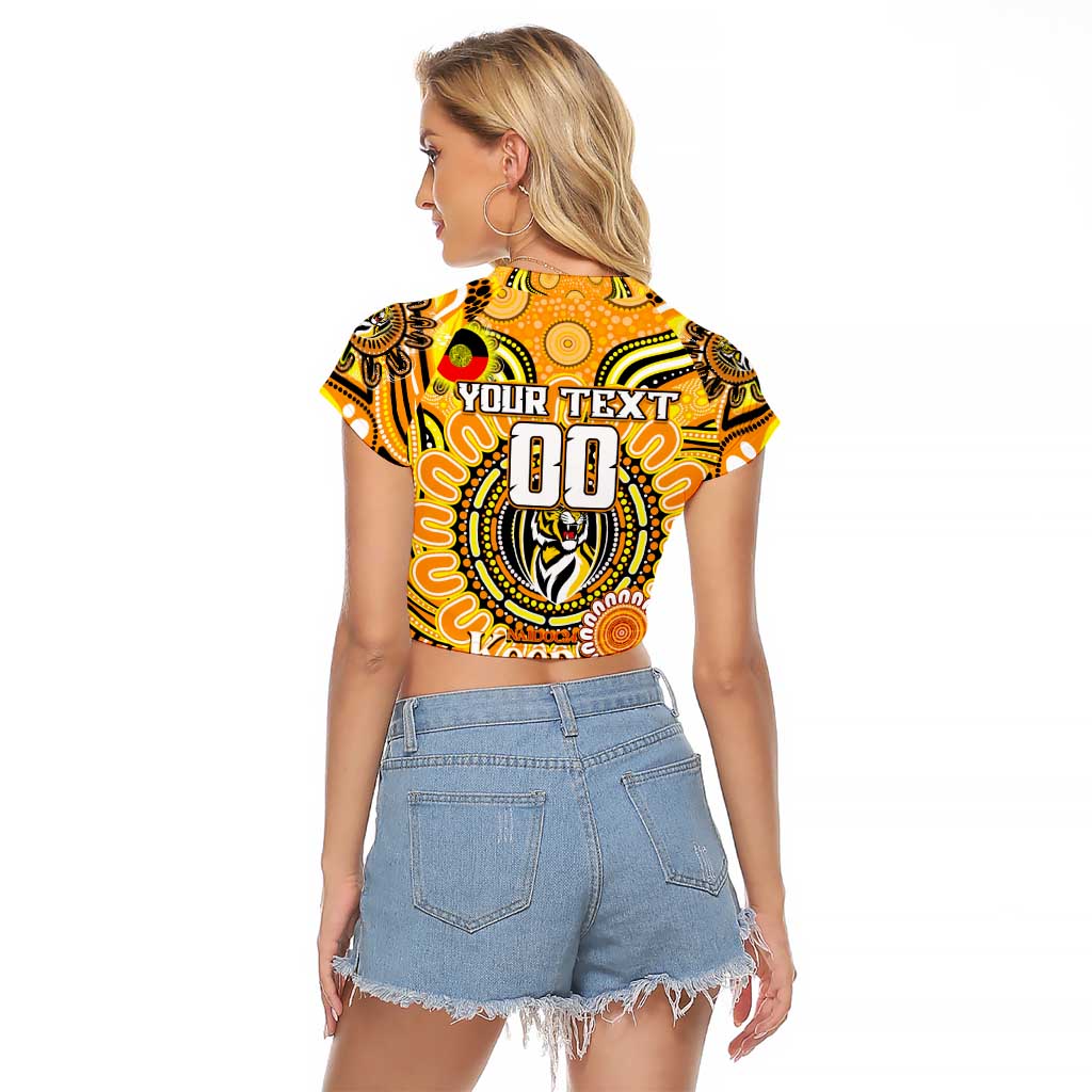 Custom Richmond Tiger NAIDOC Week 2024 Raglan Cropped T Shirt Mascot Football