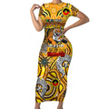 Custom Richmond Tiger NAIDOC Week 2024 Short Sleeve Bodycon Dress Mascot Football