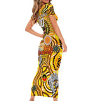 Custom Richmond Tiger NAIDOC Week 2024 Short Sleeve Bodycon Dress Mascot Football