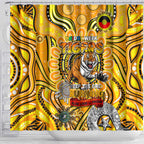 Richmond Tiger NAIDOC Week 2024 Shower Curtain Mascot Football