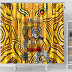 Richmond Tiger NAIDOC Week 2024 Shower Curtain Mascot Football