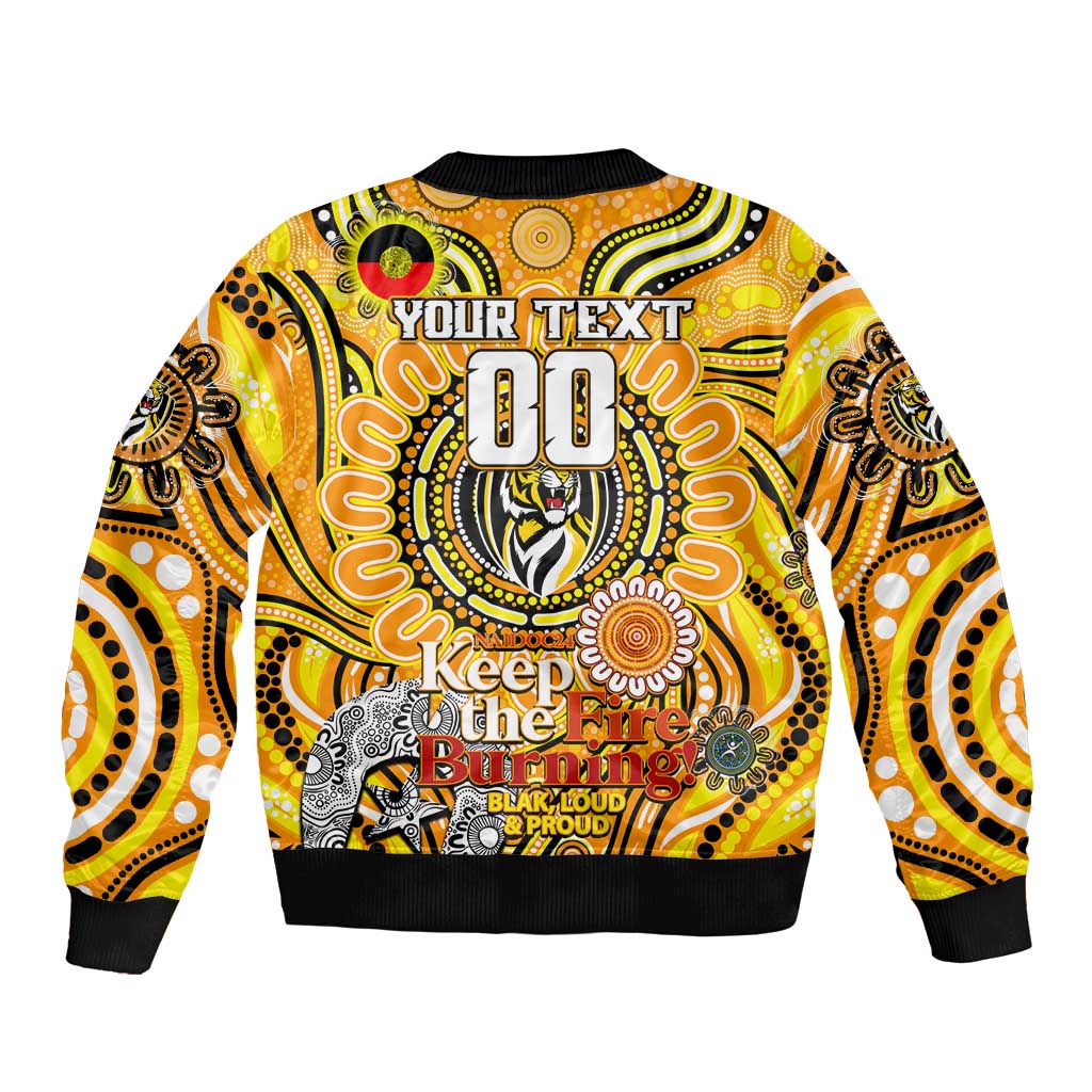 Custom Richmond Tiger NAIDOC Week 2024 Sleeve Zip Bomber Jacket Mascot Football