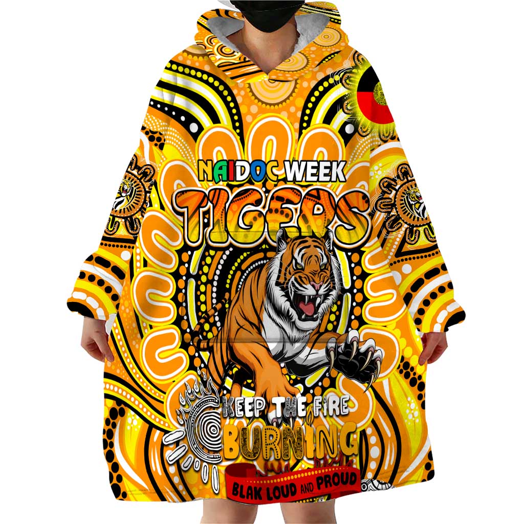 Custom Richmond Tiger NAIDOC Week 2024 Wearable Blanket Hoodie Mascot Football