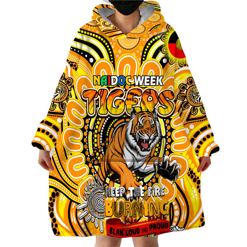 Custom Richmond Tiger NAIDOC Week 2024 Wearable Blanket Hoodie Mascot Football
