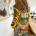 Custom Richmond Tiger NAIDOC Week 2024 Women Casual Shirt Mascot Football