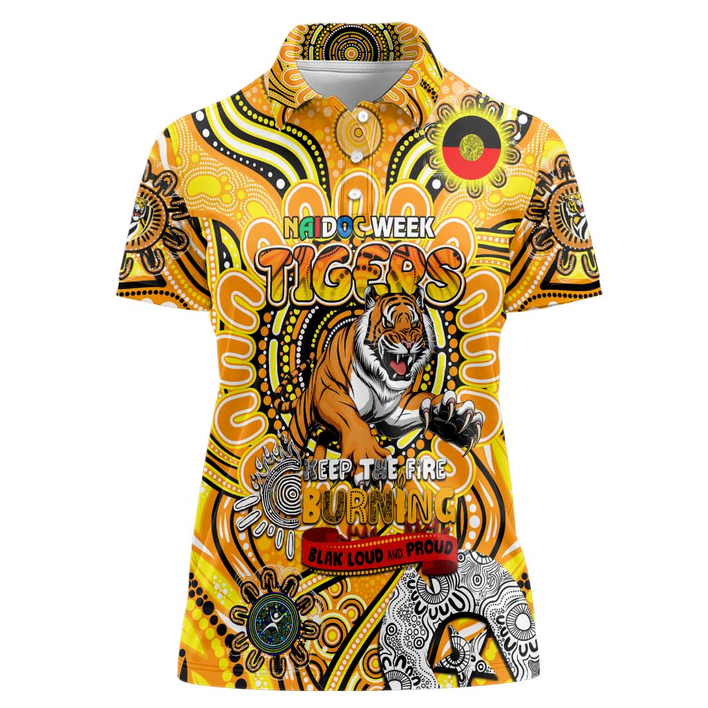 Custom Richmond Tiger NAIDOC Week 2024 Women Polo Shirt Mascot Football