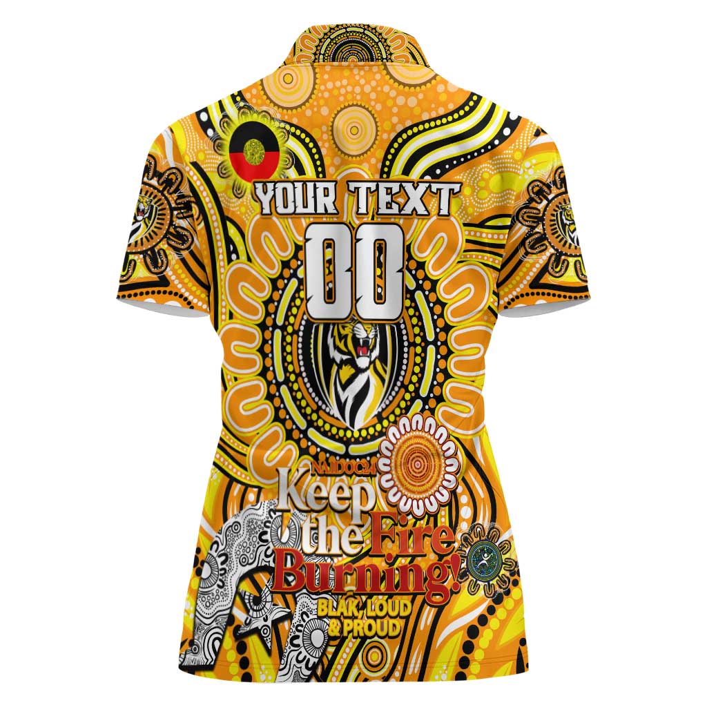 Custom Richmond Tiger NAIDOC Week 2024 Women Polo Shirt Mascot Football