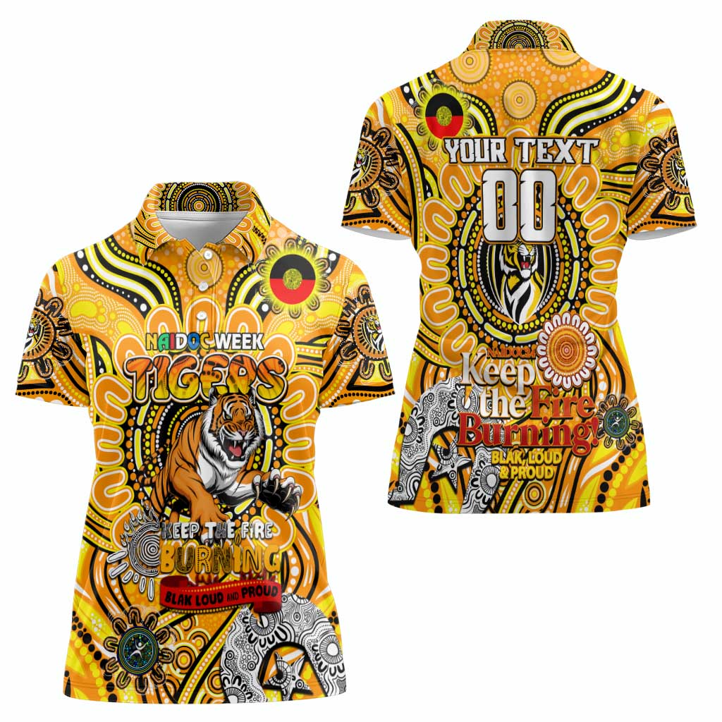 Custom Richmond Tiger NAIDOC Week 2024 Women Polo Shirt Mascot Football