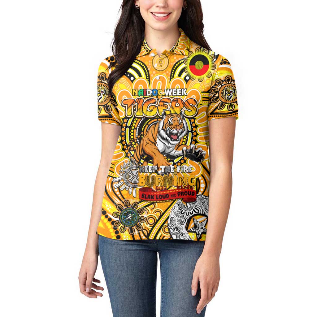 Custom Richmond Tiger NAIDOC Week 2024 Women Polo Shirt Mascot Football