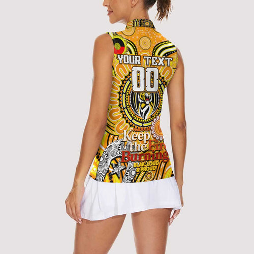 Custom Richmond Tiger NAIDOC Week 2024 Women Sleeveless Polo Shirt Mascot Football