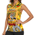Custom Richmond Tiger NAIDOC Week 2024 Women Sleeveless Polo Shirt Mascot Football
