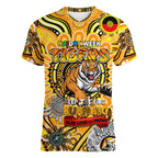 Custom Richmond Tiger NAIDOC Week 2024 Women V-Neck T-Shirt Mascot Football