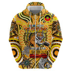 Custom Richmond Tiger NAIDOC Week 2024 Zip Hoodie Mascot Football