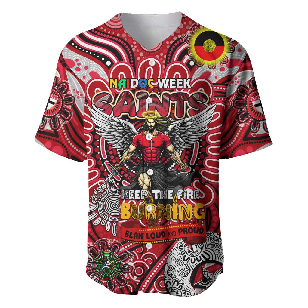Custom St Kilda Saints NAIDOC Week 2024 Baseball Jersey Mascot Football