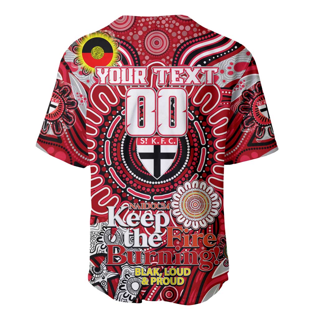 Custom St Kilda Saints NAIDOC Week 2024 Baseball Jersey Mascot Football