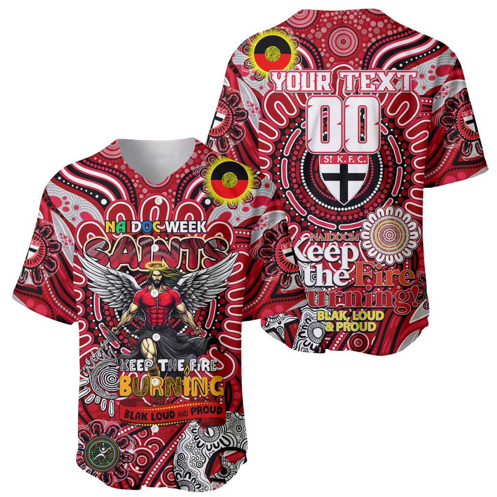 Custom St Kilda Saints NAIDOC Week 2024 Baseball Jersey Mascot Football