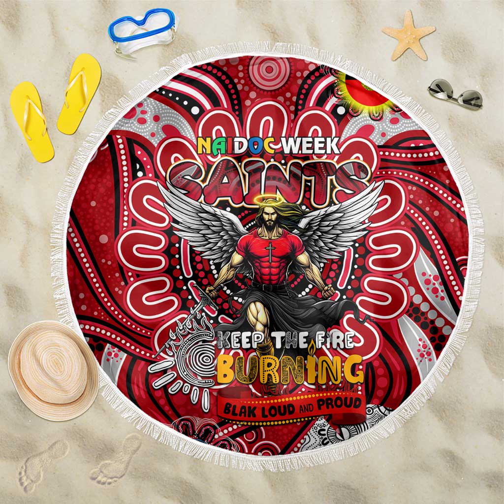 St Kilda Saints NAIDOC Week 2024 Beach Blanket Mascot Football