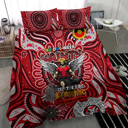 St Kilda Saints NAIDOC Week 2024 Bedding Set Mascot Football