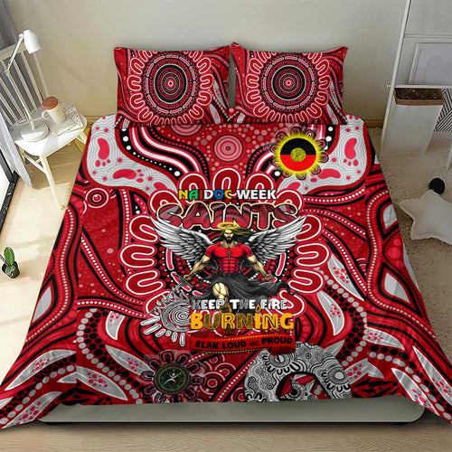 St Kilda Saints NAIDOC Week 2024 Bedding Set Mascot Football