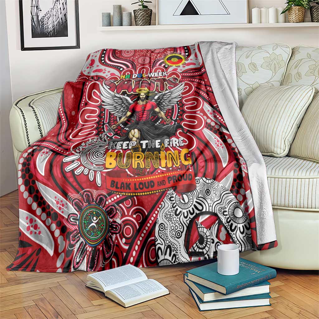 St Kilda Saints NAIDOC Week 2024 Blanket Mascot Football